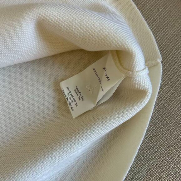 BEST Sezane Betty Cardigan XSmall Ecru Ivory White French Wool Causal Classic - Picture 7 of 9